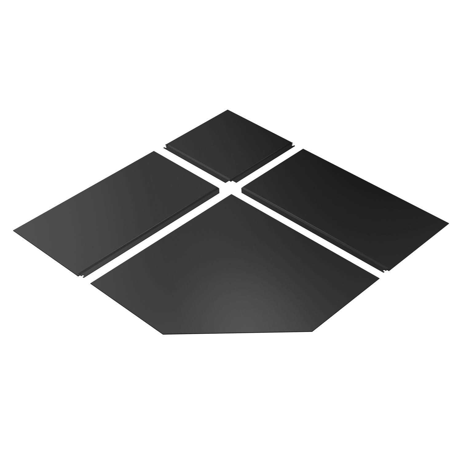 SBI Black Steel Corner Hearth Pad AC02789