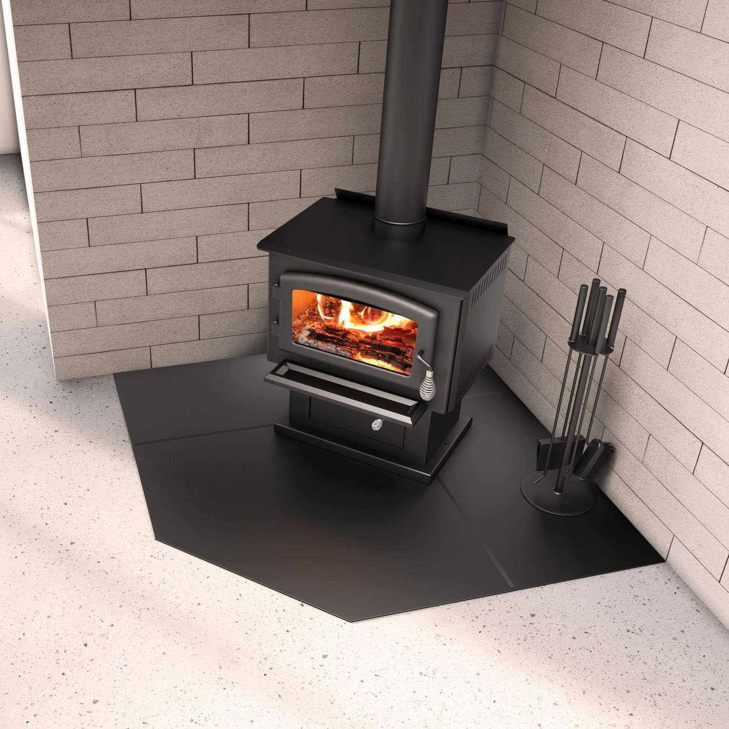 SBI Black Steel Corner Hearth Pad AC02789 - Image 2