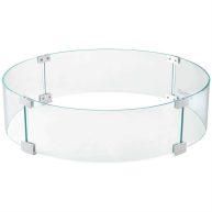 VEVOR Fire Pit Wind Guard Glass Flame Guard