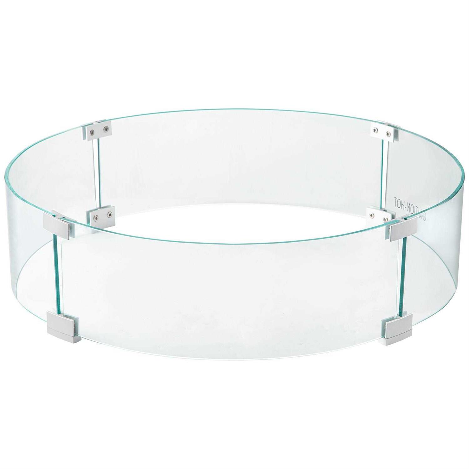 VEVOR Fire Pit Wind Guard Glass Flame Guard