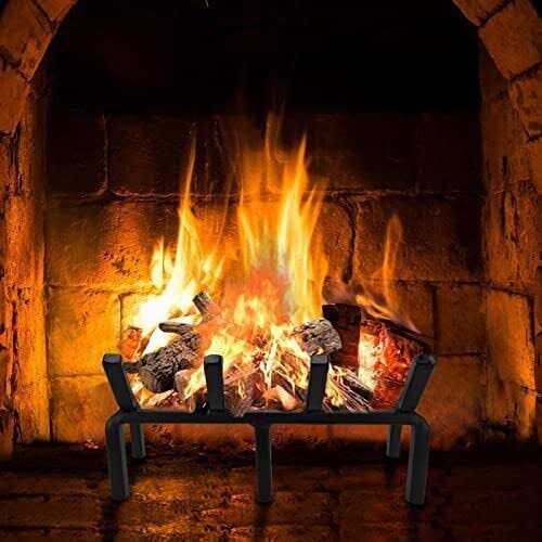 Twentynext Fireplace Grate Heavy Duty Solid Steel Fire Grate Wood Log Rack Stove Firewood Holder Fire Pit - Image 4