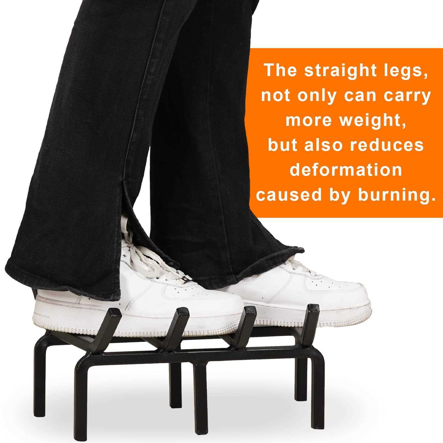 Twentynext Fireplace Grate Heavy Duty Solid Steel Fire Grate Wood Log Rack Stove Firewood Holder Fire Pit - Image 5