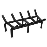 Twentynext Fireplace Grate Heavy Duty Solid Steel Fire Grate Wood Log Rack Stove Firewood Holder Fire Pit
