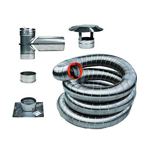 Vortex VOLKA-425 4 X 25′ Stainless Flex Liner Kit For Pellet Stove - Image 2