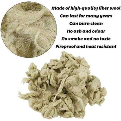 Utheer Gas Fireplace Glowing Embers, Rock Wool for Vent Free or Vented Gas Log S - Image 3