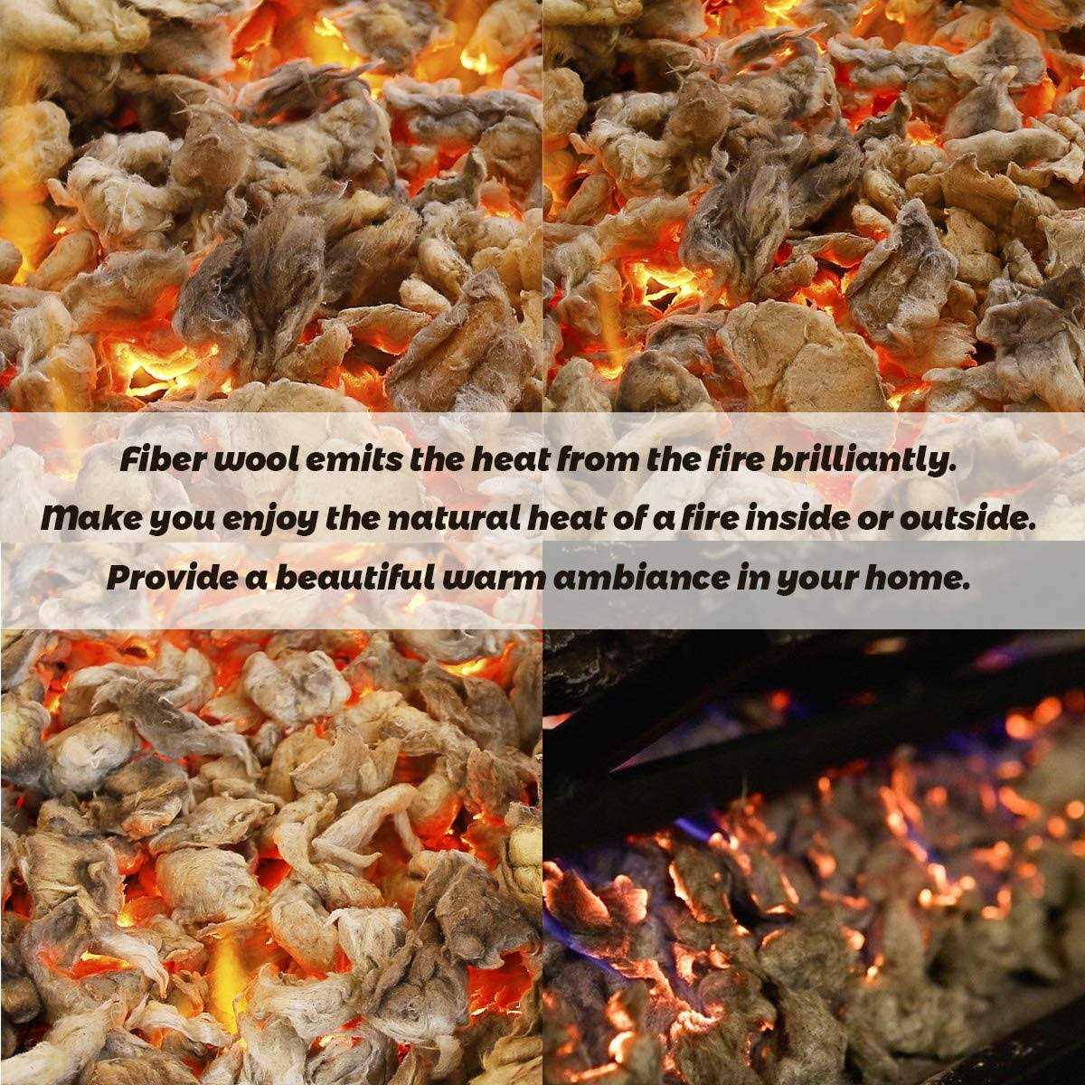 Utheer Gas Fireplace Glowing Embers, Rock Wool for Vent Free or Vented Gas Log S - Image 4