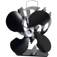 Voda 4-blade Heat Powered Stove Fan for Wood/Log Burner/fireplace increases 80% more warm air than 2 blade Fan