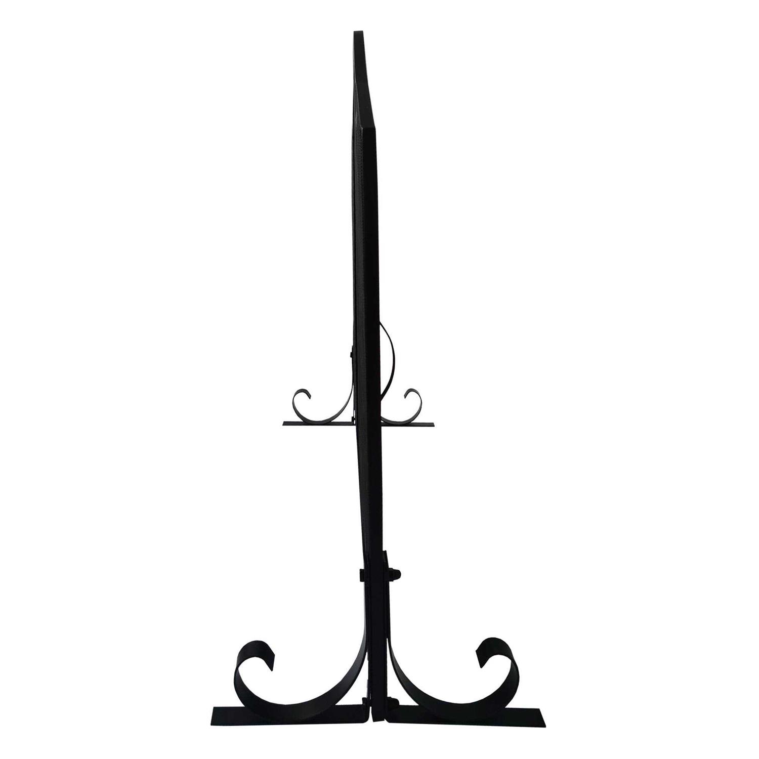 The Urban Port 43 Inches 3 Panel Iron Fireplace Screen Mesh Design Arched Top UPT-232047 - Image 3