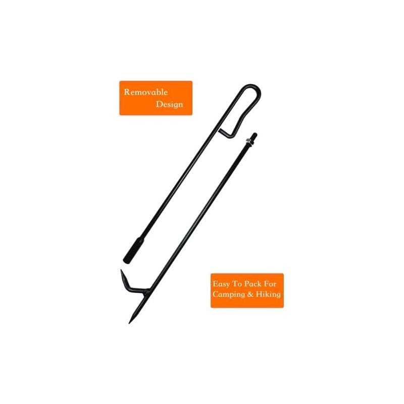 TAFEIDA Fire Poker Fireplace Poker With Upgrade Removable Design. Premium Solid Steel Fire Pit Poker is The Best Accessories For Fireplace Camping Wood - Image 5