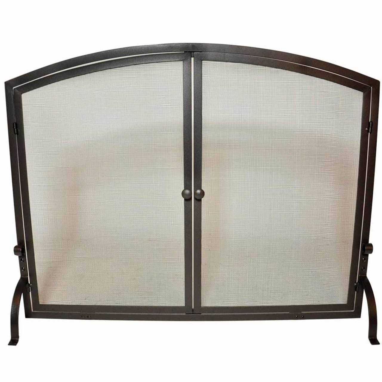 Uniflame Single Panel Olde World Iron Screen with Doors Large S-1142 - Image 3