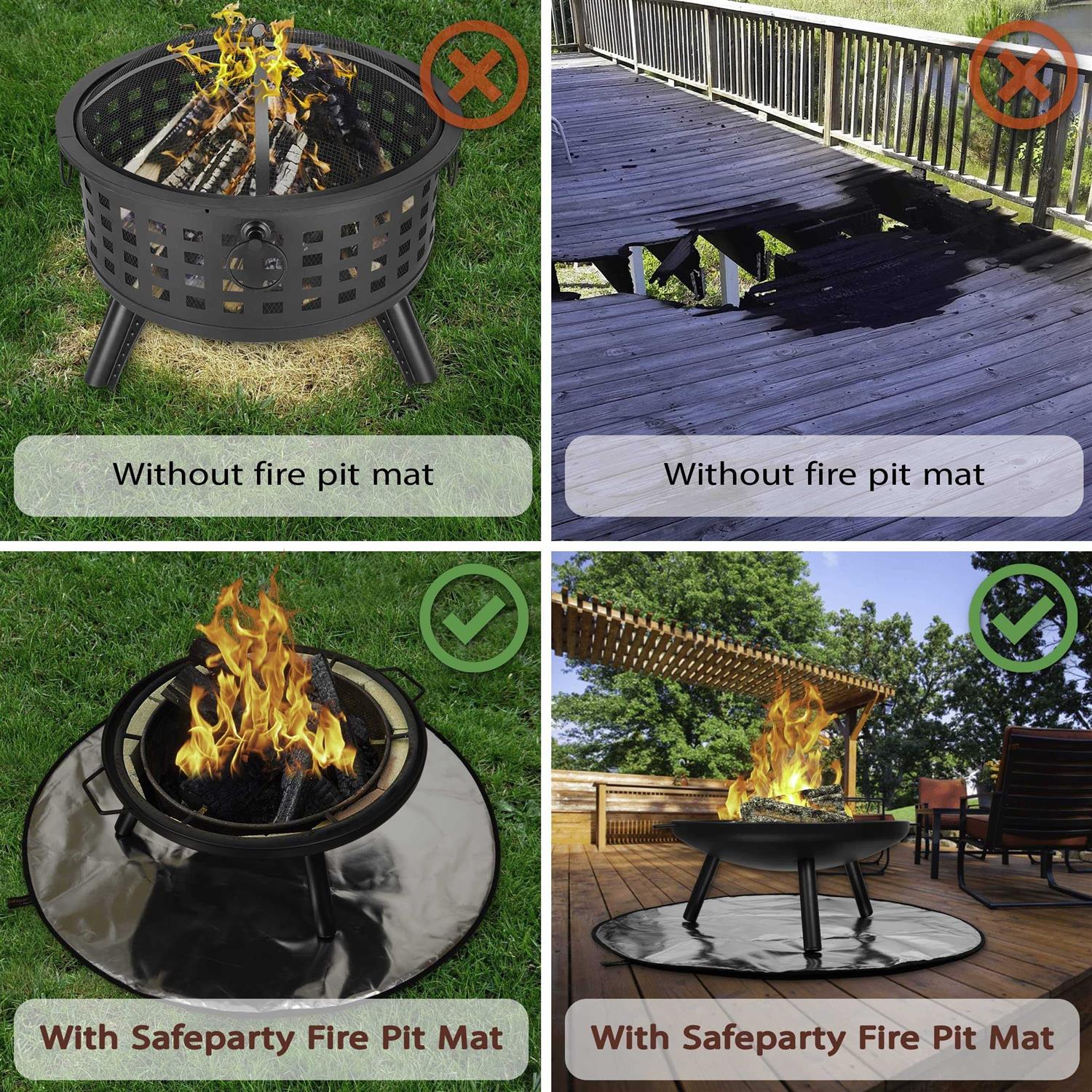 Safeparty Fire Pit Mats for Under Fire Pit - Image 4