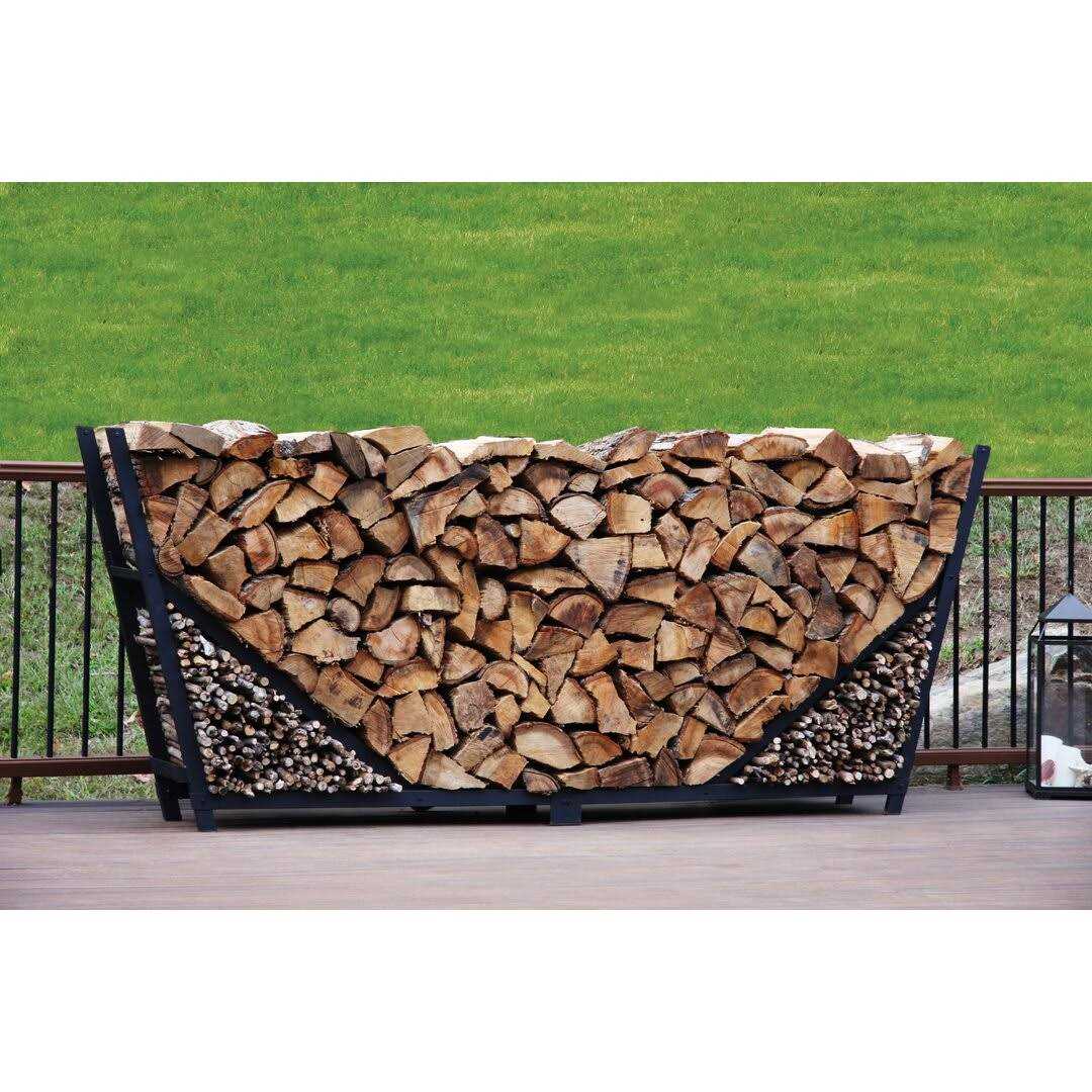 Shelter-It 8′ Slanted Firewood Log Rack with Kindling Kit - Image 2