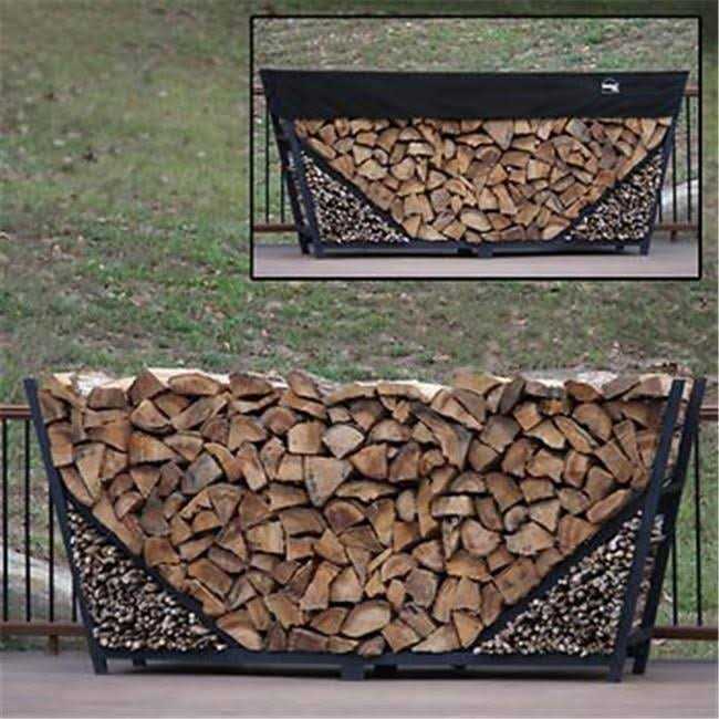 Shelter-It 8′ Slanted Firewood Log Rack with Kindling Kit - Image 3
