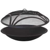 Sunnydaze Outdoor Replacement Steel Fire Pit Bowl with Spark Screen