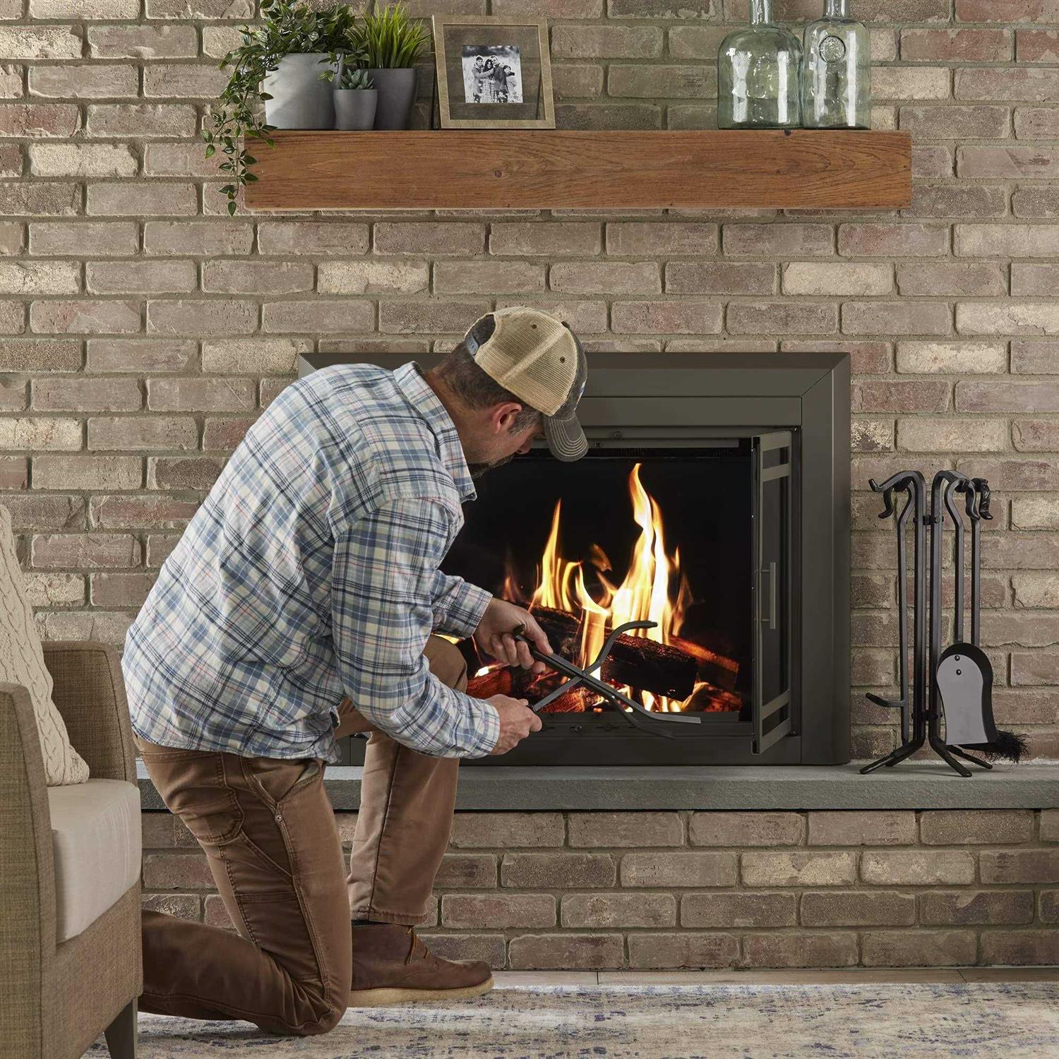 Uniflame 5 Piece Black Rustic Mini Fireset F-1126 - Image 4