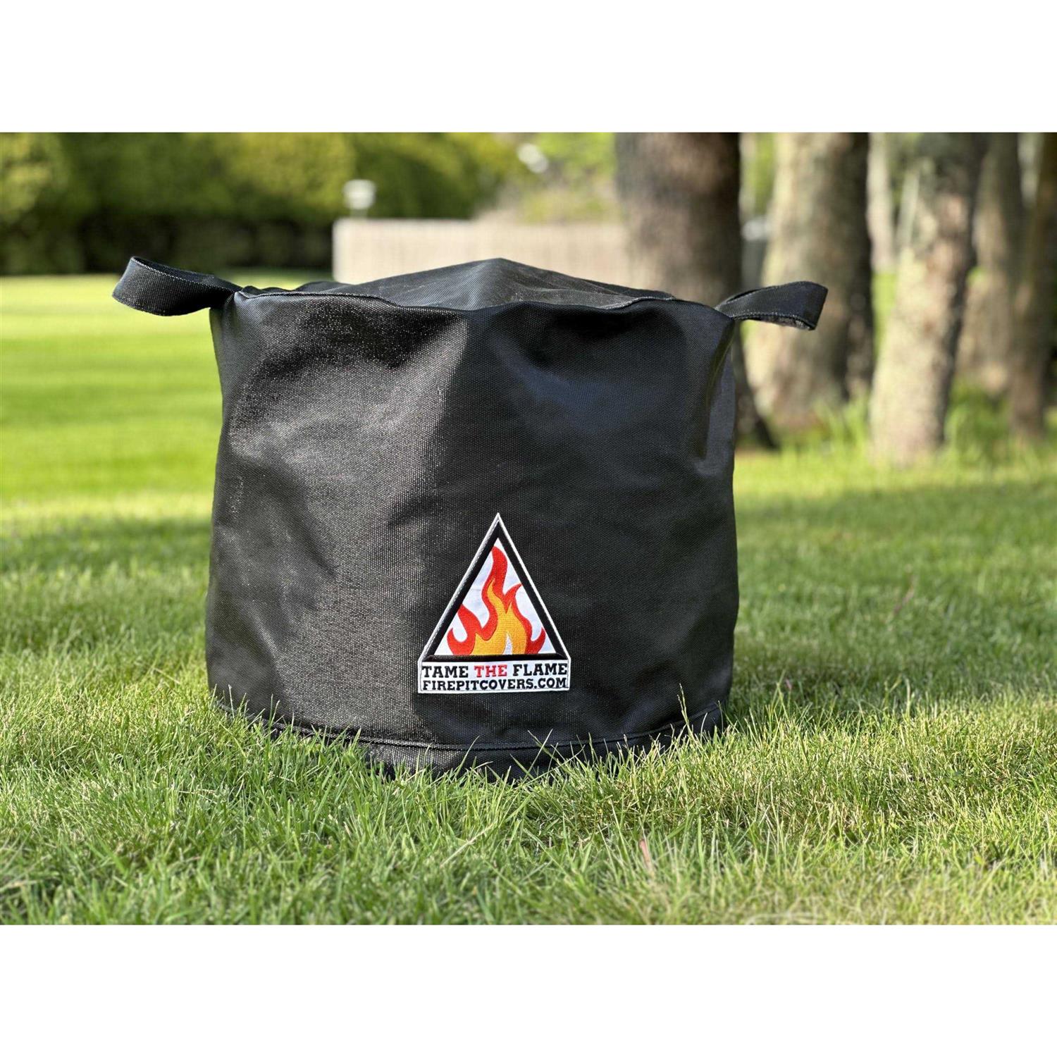 Tame The Flame Firepit Covers, LLC Tame The Flame 22 Round Firepit Cover Fireproof Cover Open Flame - Image 4