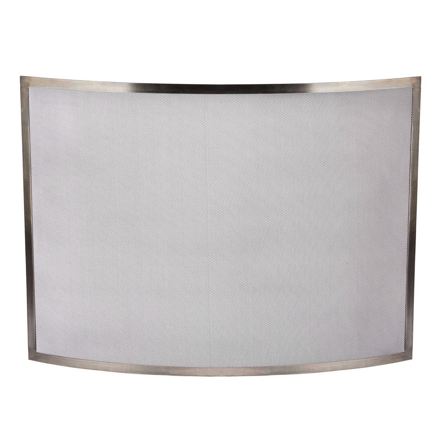Uniflame Single Panel Curved Pewter Screen S-1613