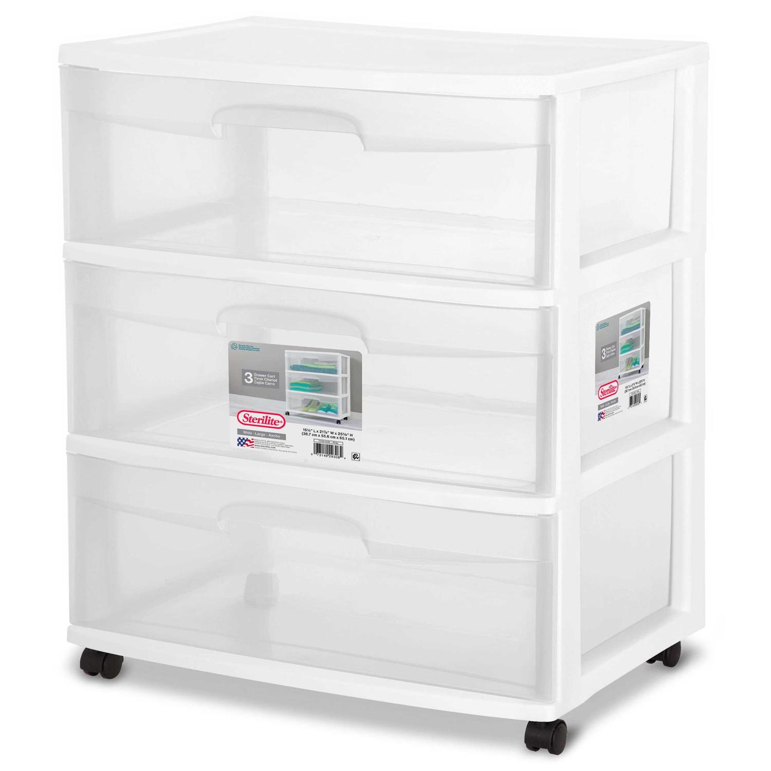 Sterilite 3 Drawer Cart - Image 2