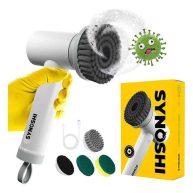 Synoshi Electric Spin Scrubber Power Brush with 3 Replaceable Heads