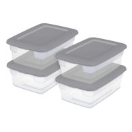 Sterilite 6 Clear Plastic Storage