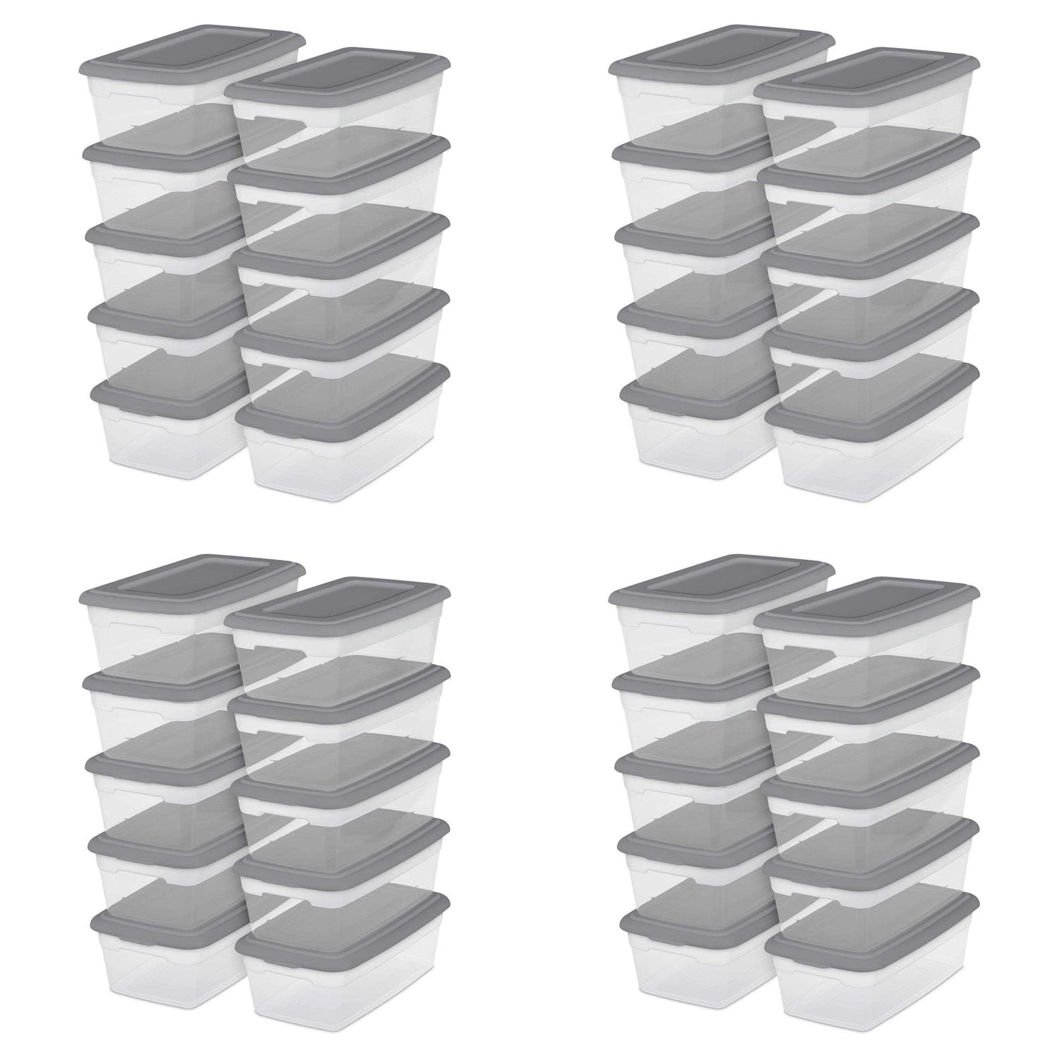 Sterilite 6 Clear Plastic Storage