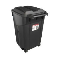 United Solutions 45 Gal Wheeled Trash Can with Attached Lid