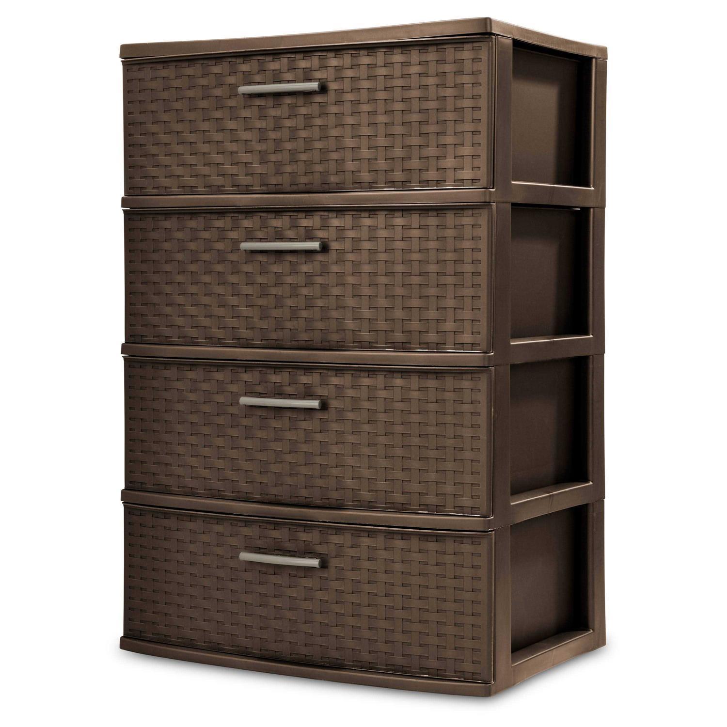 Sterilite 3-Drawer Wide Weave Tower