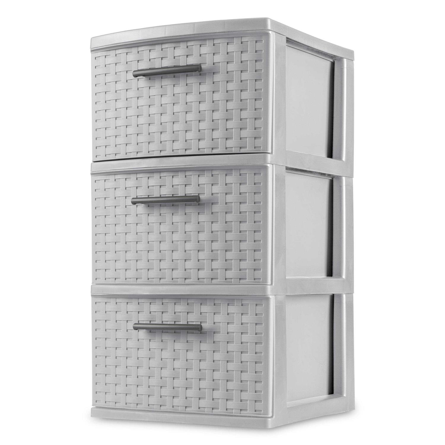Sterilite 3 Drawer Weave Tower