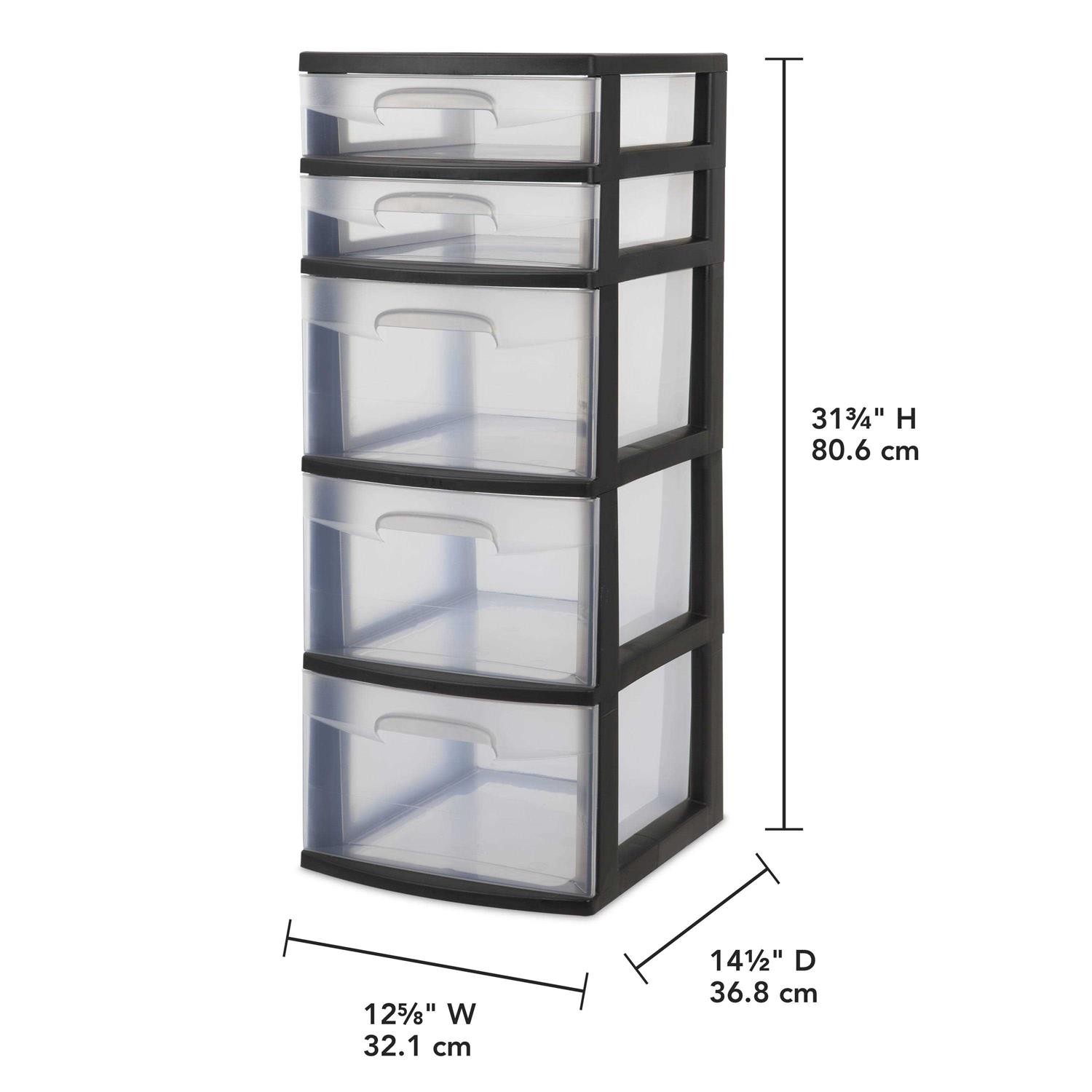 Sterilite 5 Drawer Tower Plastic - Image 2
