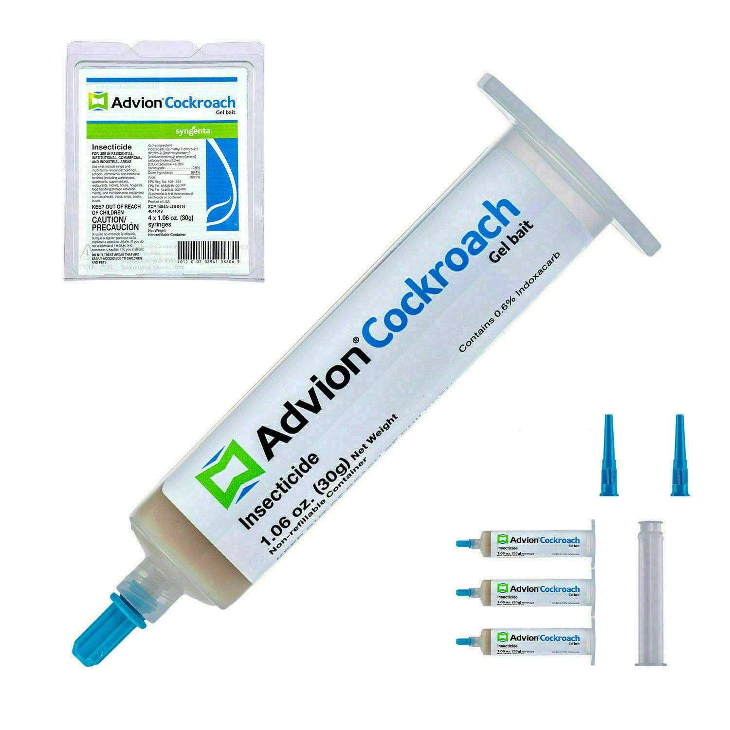 Syngenta 30 Gram Tube Advion Cockroach Roach Gel Bait w/Plunger