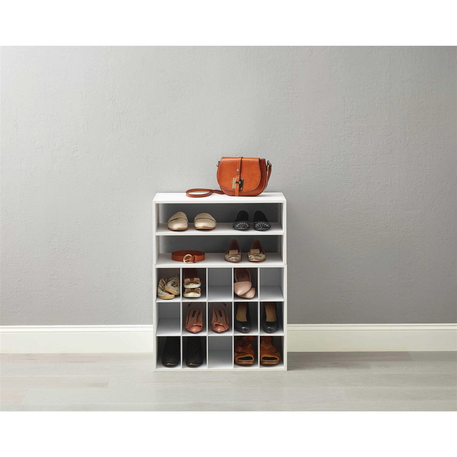 Style Selections Drawers Stackable Wood Laminate 15 Cube Organizer CL22-ST15-W - Image 4