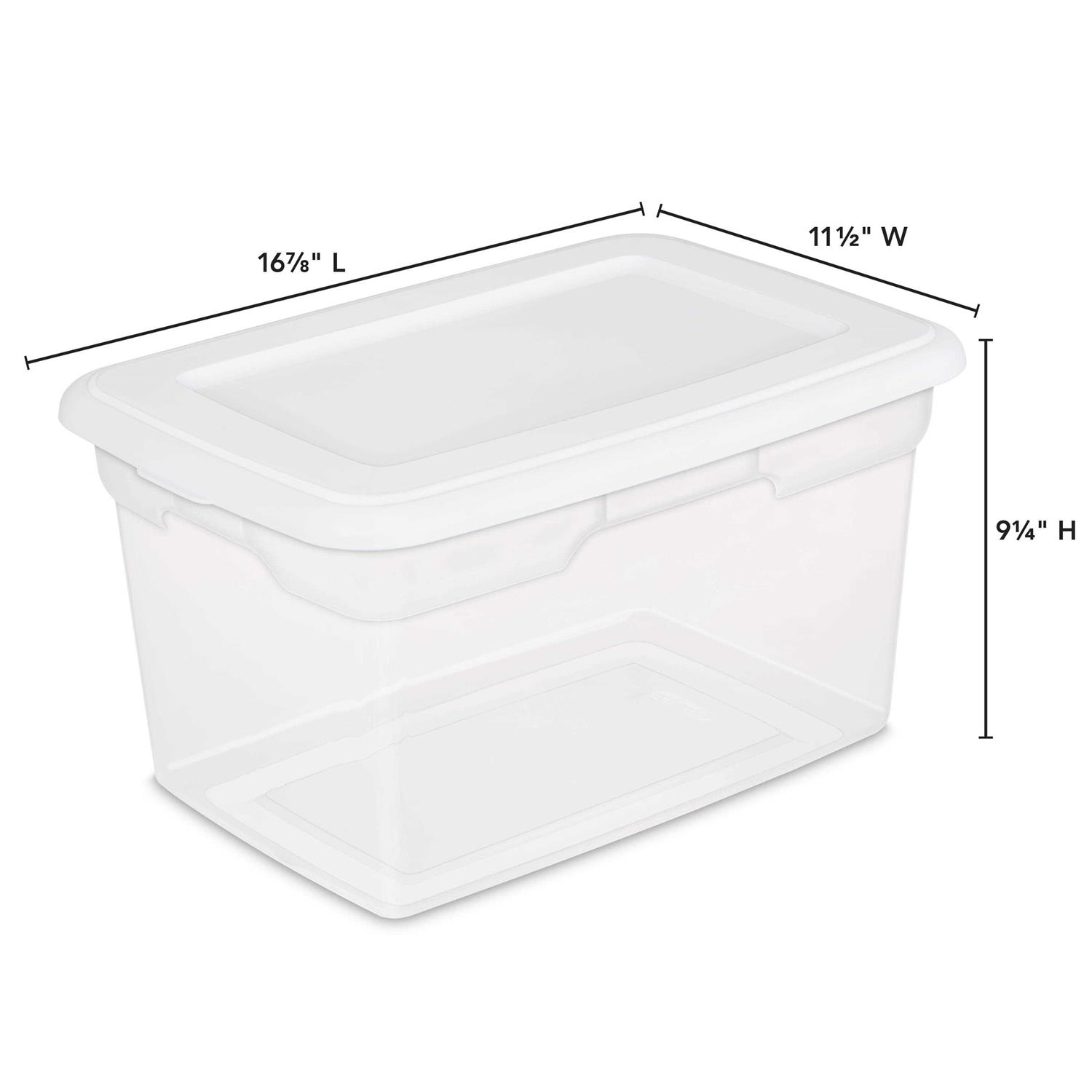 Sterilite 20 Qt. Storage Box Plastic - Image 2