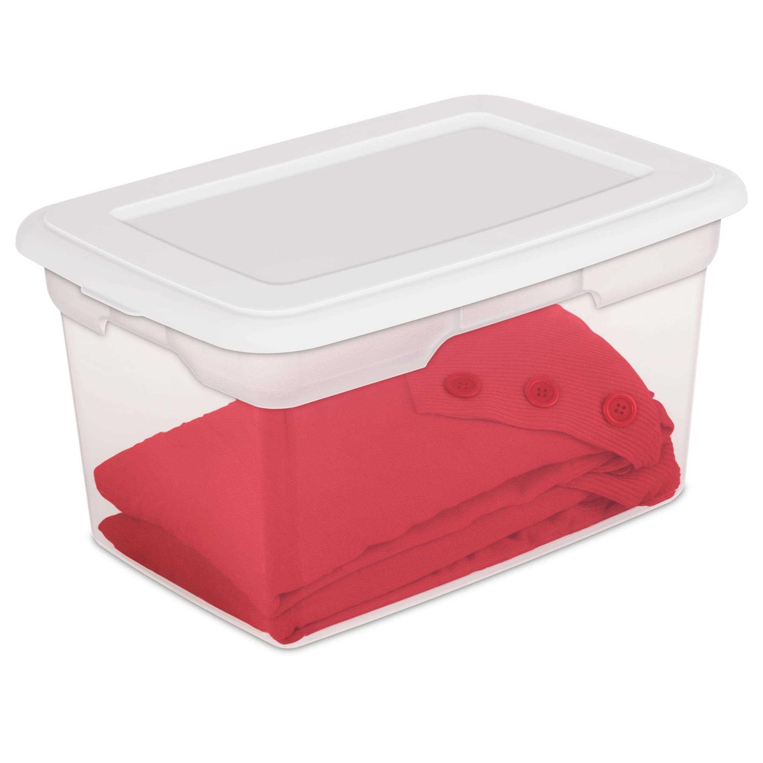 Sterilite 20 Qt. Storage Box Plastic - Image 4