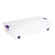 Sterilite 60 Quart ClearView Latch Lid Wheeled Underbed Storage Box