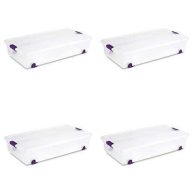 Sterilite 60 Quart ClearView Latch Lid Wheeled Underbed Storage Box