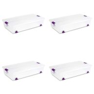Sterilite 60 Quart ClearView Latch Lid Wheeled Underbed Storage Box