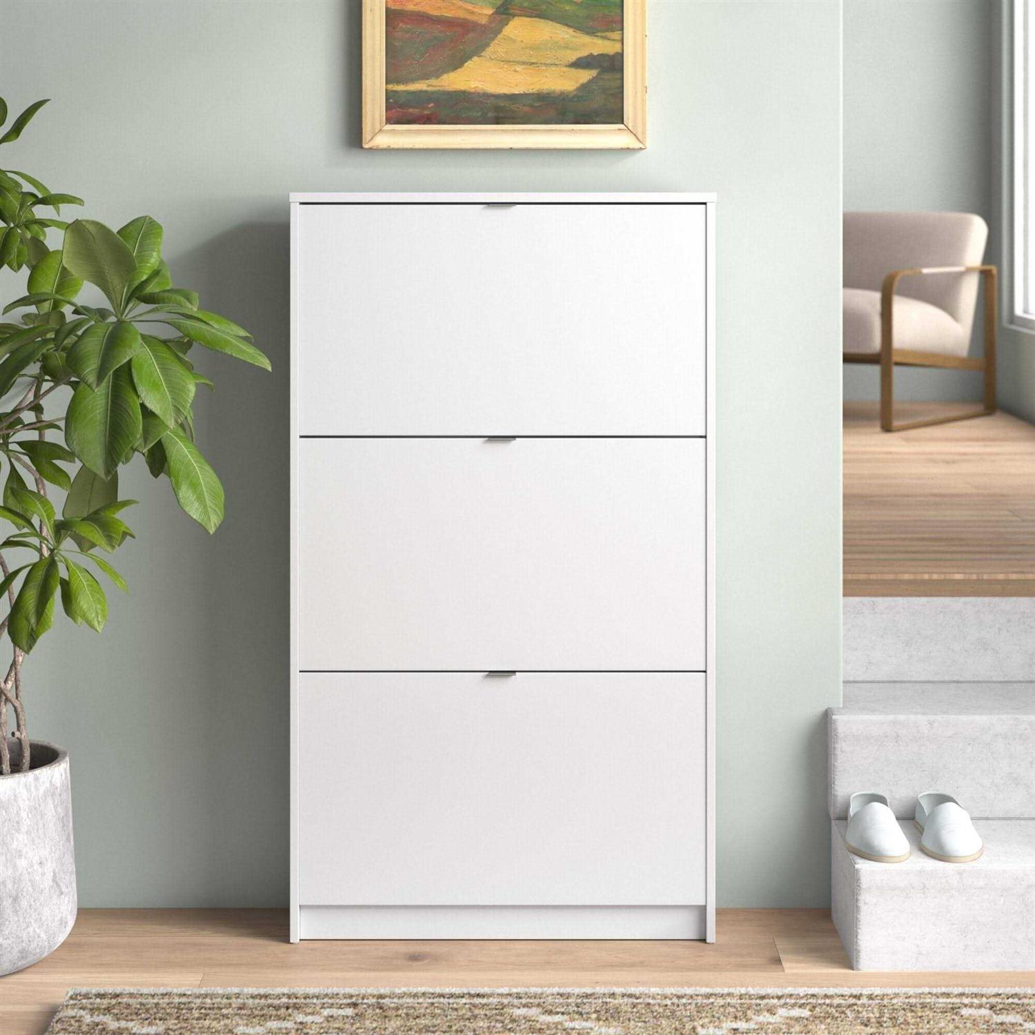 Tvilum Bright 3 Drawer Shoe Cabinet - Image 5