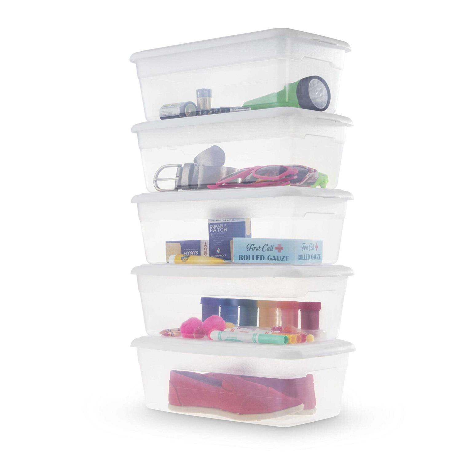 Sterilite 6 Qt Plastic Storage Box - Image 5