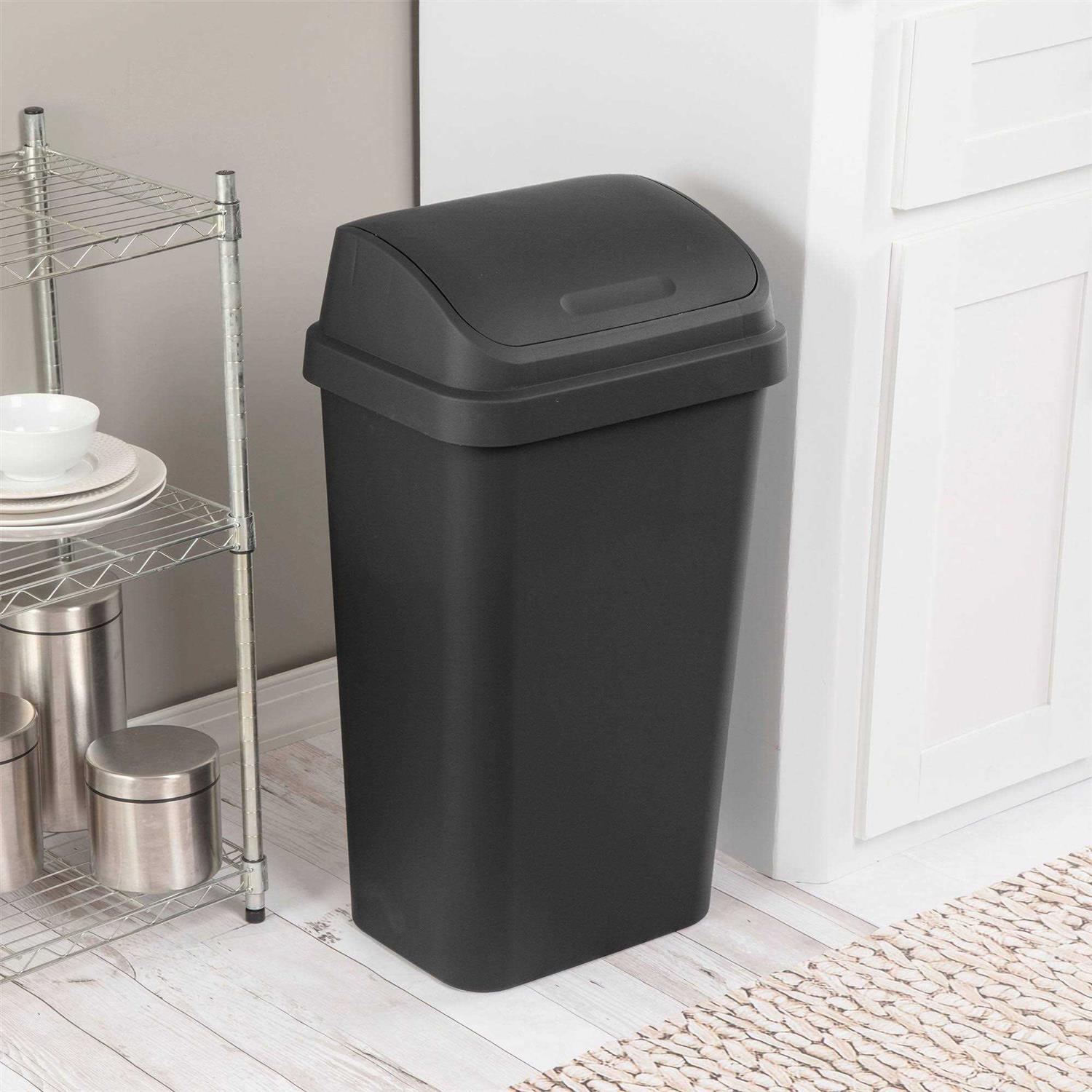 Sterilite Swing Top Wastebasket - Image 2