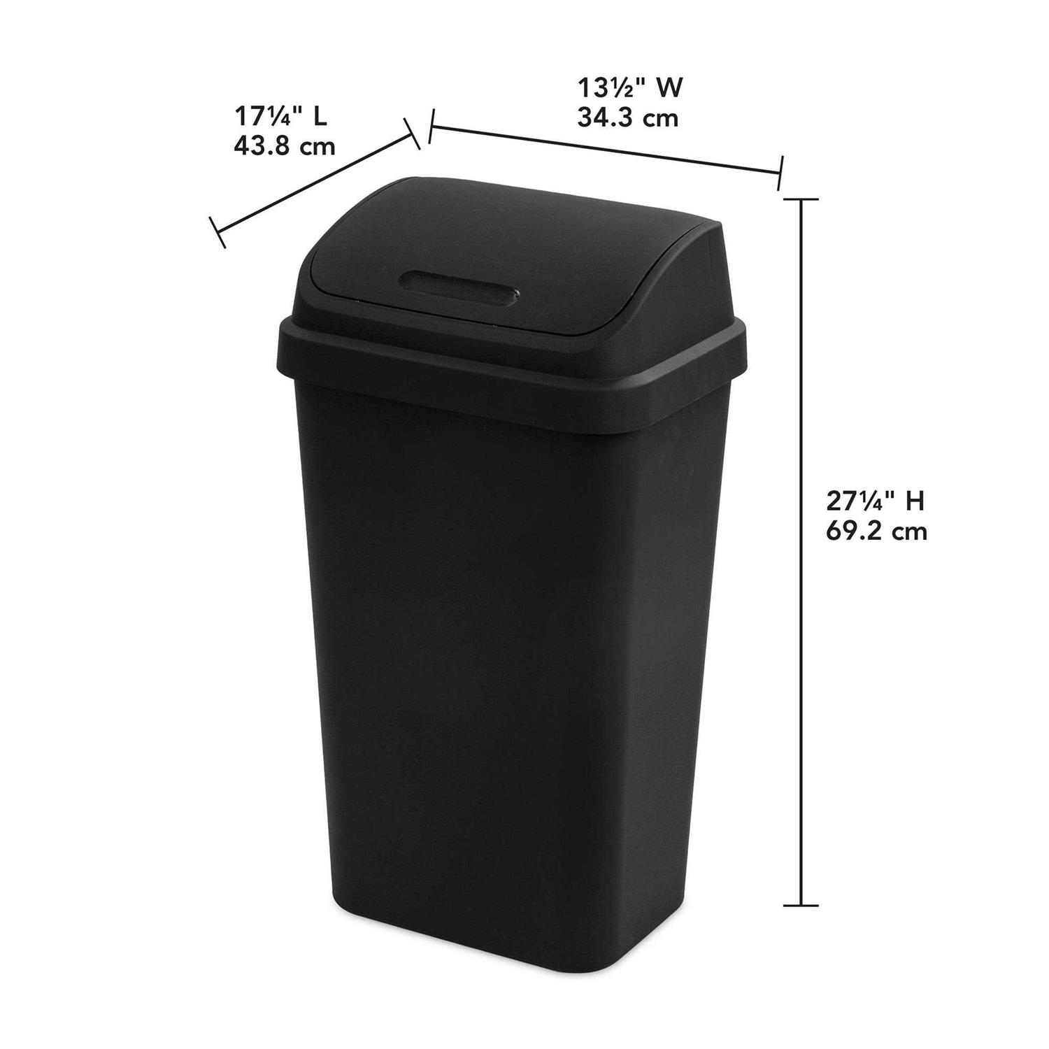 Sterilite Swing Top Wastebasket - Image 2