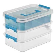 Sterilite Stack & Carry 3-Layer Handle Box Tray