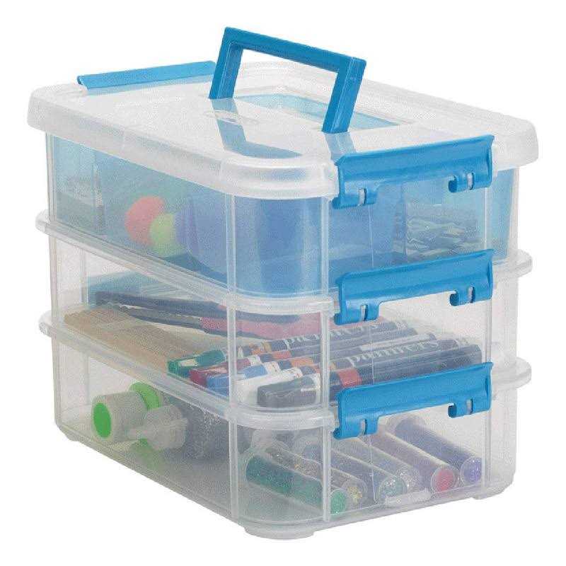 Sterilite Stack & Carry 3-Layer Handle Box Tray - Image 2