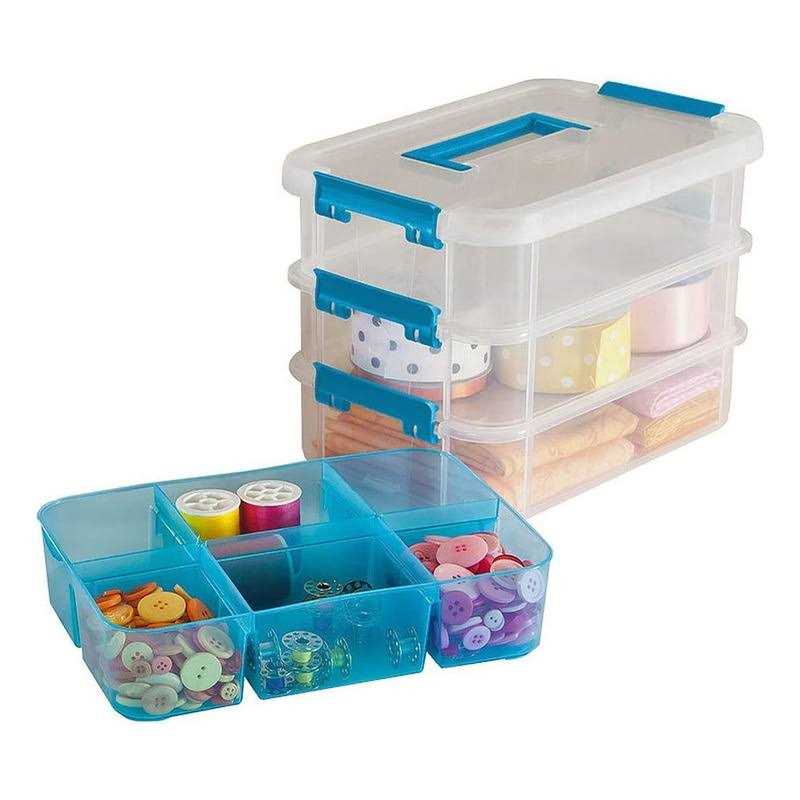 Sterilite Stack & Carry 3-Layer Handle Box Tray - Image 4