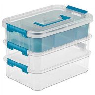 Sterilite Stack & Carry 3-Layer Handle Box Tray