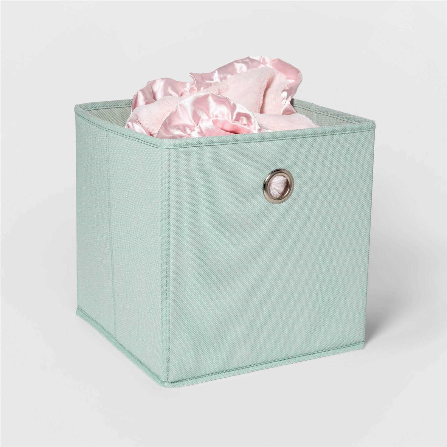 Room Essentials 11 Fabric Cube Storage Bin Cross Hatched - Image 3