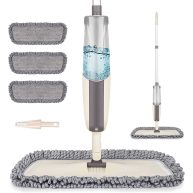 Suptree Microfiber Spray Mop for Floor Cleaning with 3 Washable Pads Wet Jet Dry Dust Mop for Floors