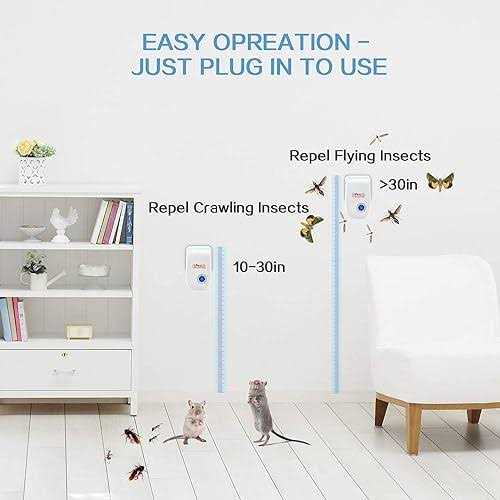 Ultrasonic Plug In Pest Repellent Indoor For Flea Insects Mosquitoes Rats Mice Spiders Ants Roaches Bugs, Non-toxic, Humans and Pets Safe - Image 3