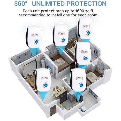Ultrasonic Plug In Pest Repellent Indoor For Flea Insects Mosquitoes Rats Mice Spiders Ants Roaches Bugs, Non-toxic, Humans and Pets Safe - Image 5