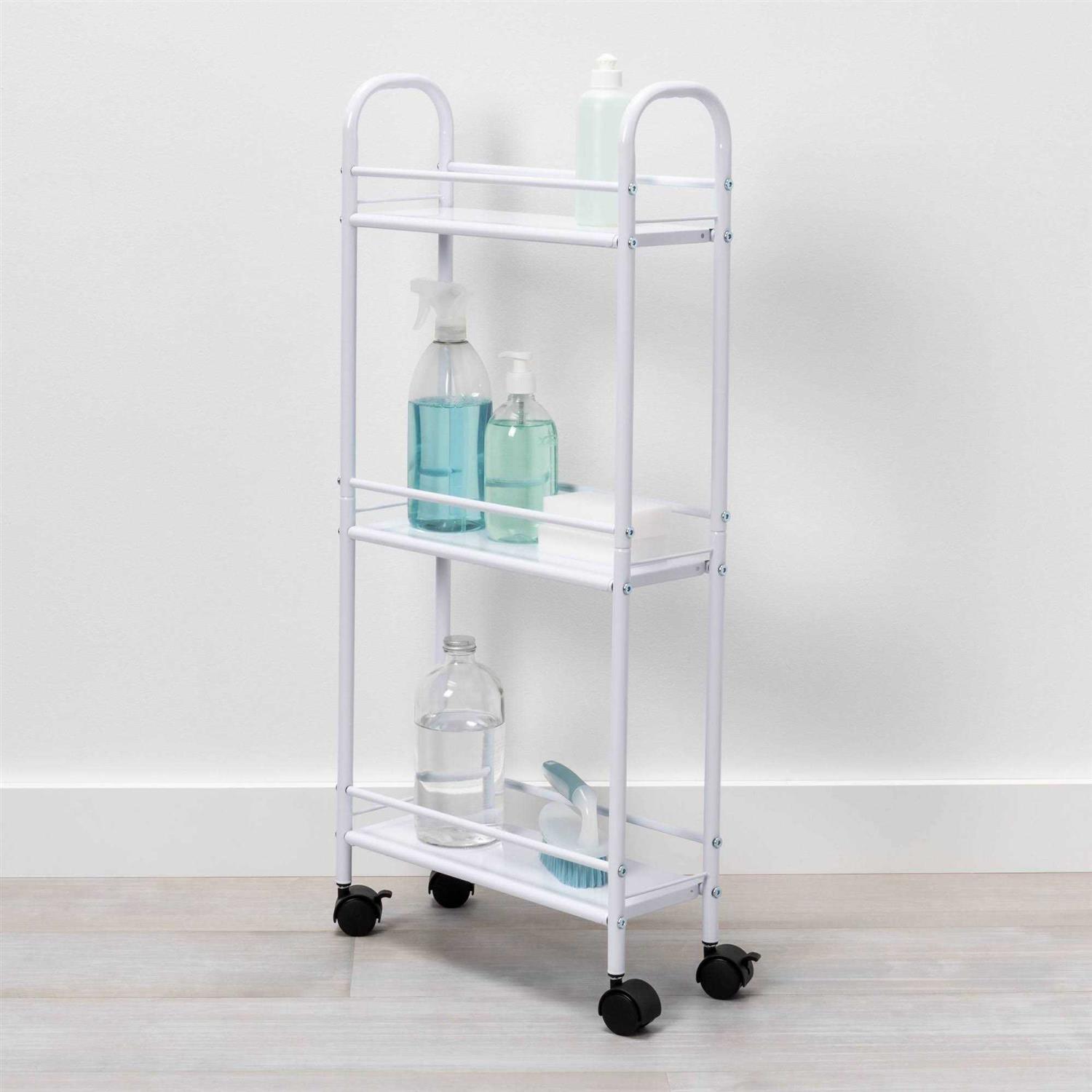 Room Essentials Narrow Storage Cart White - Image 2