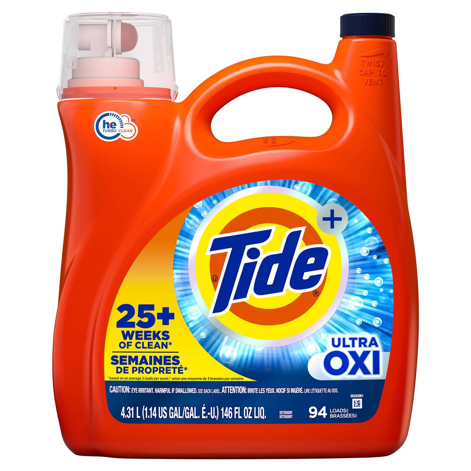 Tide Laundry Detergent Liquid Ultra Oxi